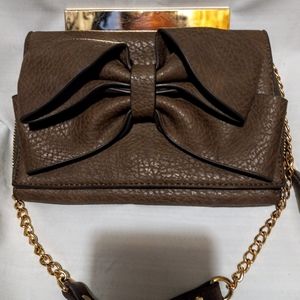 Vintage 80's vegan Leather Crossbody Bag